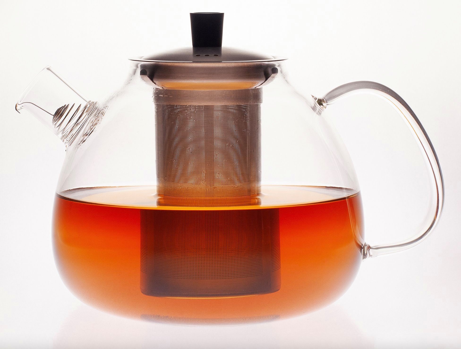 Hanseküche Teekanne Premium und Modernes l, Hochwertig Edelstahl), ml Glas Teebereiter, aus und Ultrafeinfilter Design, inkl. Auffangdraht Teekanne Langlebig 1.5 1500 (Teekanne
