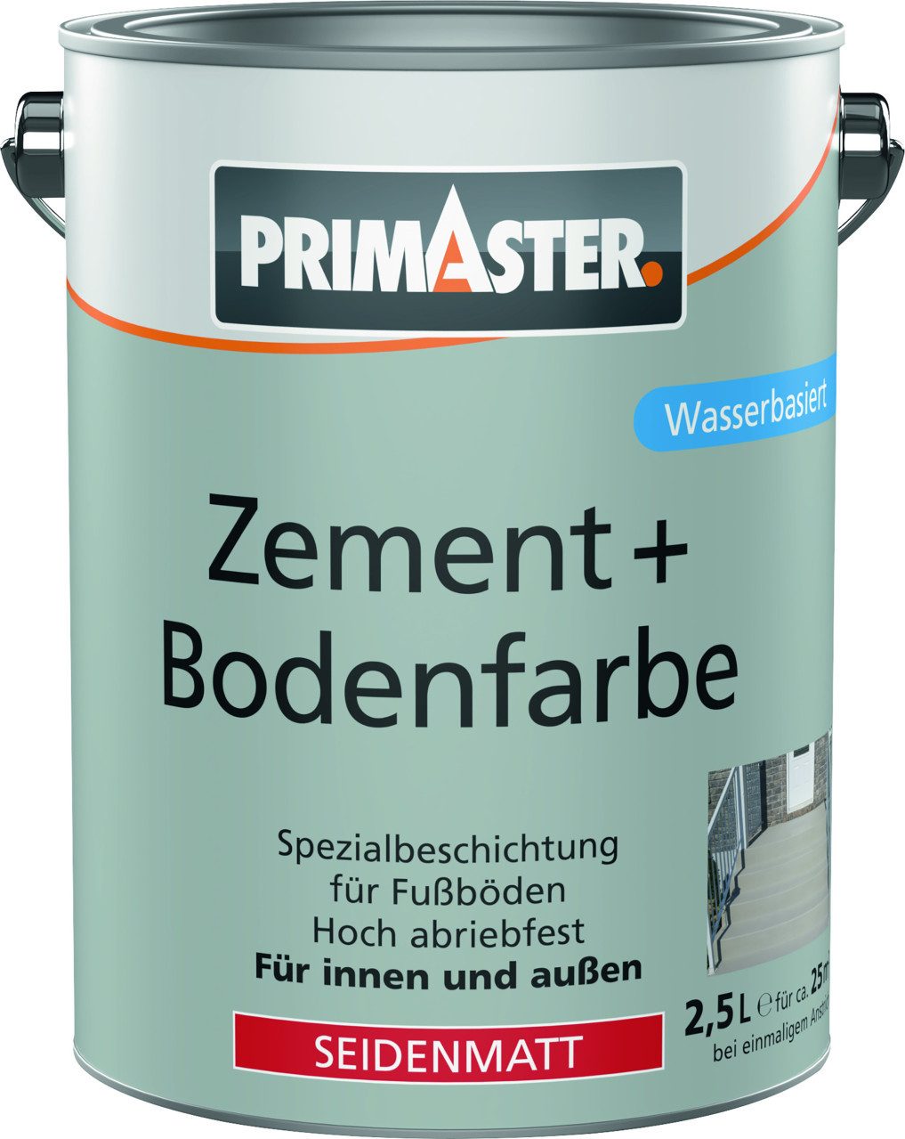 Primaster Zementputz Primaster Zement und Bodenfarbe 2,5 L silbergrau