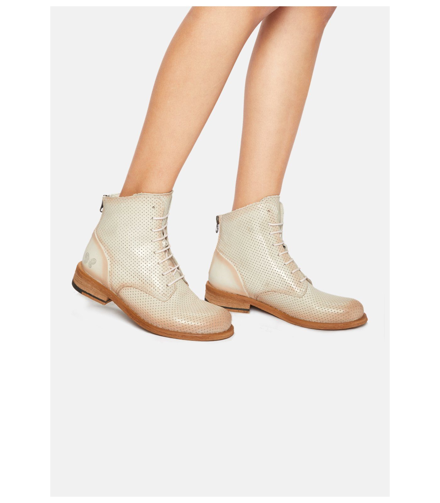 Stiefelette Glattleder Schnürstiefelette
