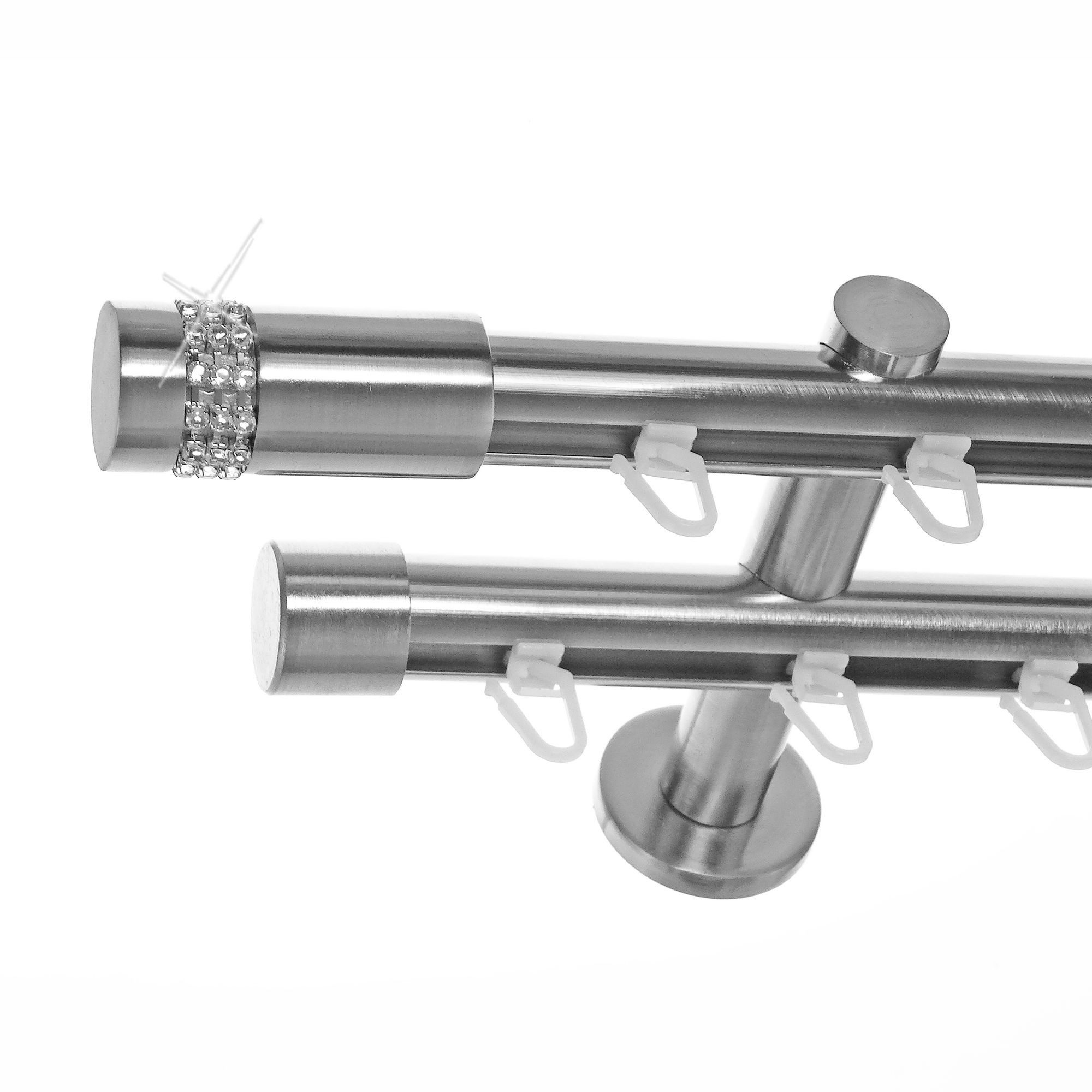 BASIT Gardinenstange Innenlauf Edelstahloptik 20mm mit günstig online kaufen