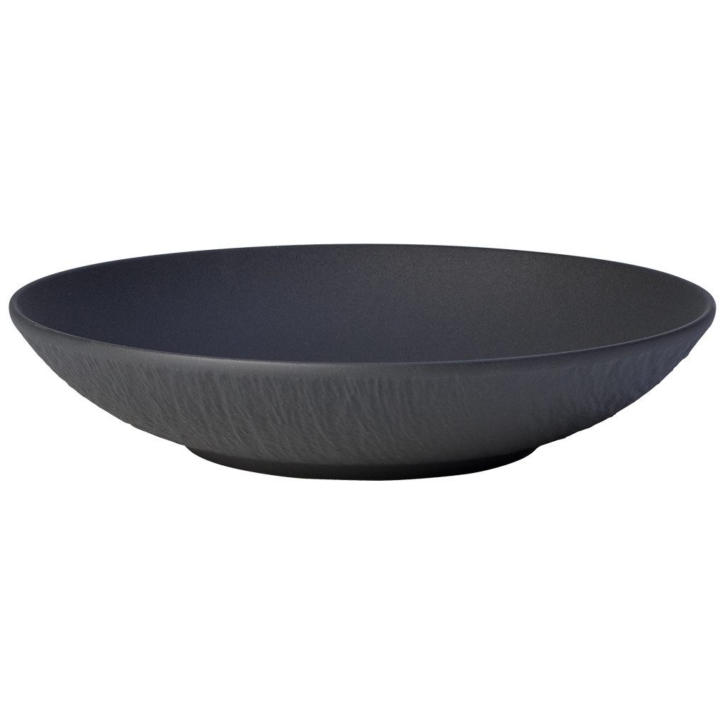 Villeroy & Boch Suppenteller Manufacture Rock, Spülmaschinengeeignet, Schwarz, Manufacture Rock, H: 5cm