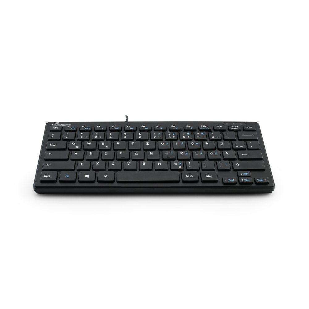 Mediarange Tastatur Compact ultraflach mit Kabel Keyboard QWERTZ schwarz MROS112 Tastatur