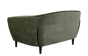 ebuy24 Sofa Rita Sofa 2 Personen tannengrün, Gummibaum schwarz, 1 Teile