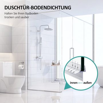 EMKE Duschdichtung Ersatzdichtung für Duschtür Dichtkeder Duschkabine Wasserabweiser, L: 60 cm, Duschdichtung Duschkabine mit Abreißbare Dichtungslippe