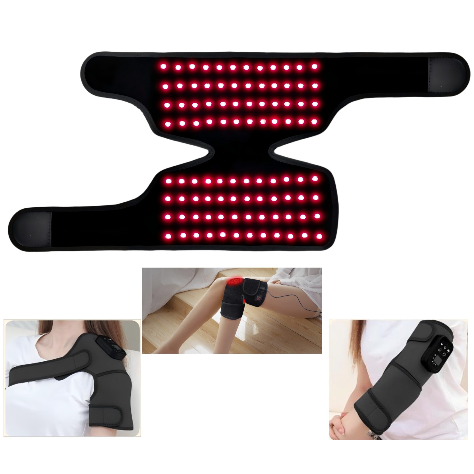 Lichttherapiegerät Rotlicht-Therapiegürtel 660/850nm für Knie, Schulter, Arm, Bein