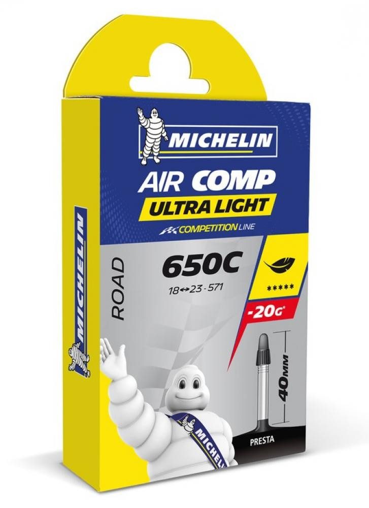 Michelin Fahrradschlauch Michelin Schlauch A1 Aircomp Ultralight 28" 18/25-622, SV 80 mm