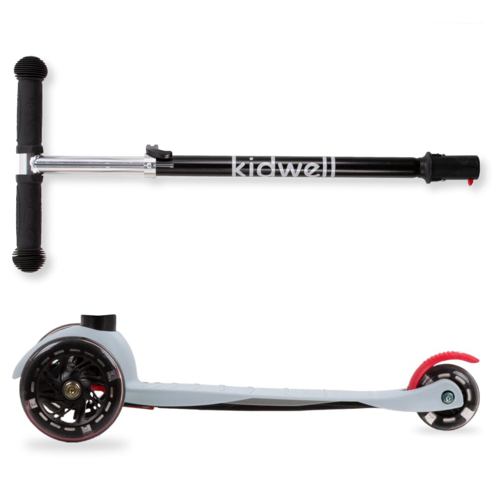 COIL Dreiradscooter Kinderroller, Tretroller, Dreirad-Balance-Roller, Cityroller, 10 km/h, ABEC-7-Lager, 3-stufige Lenkradverstellung, LED-Räder