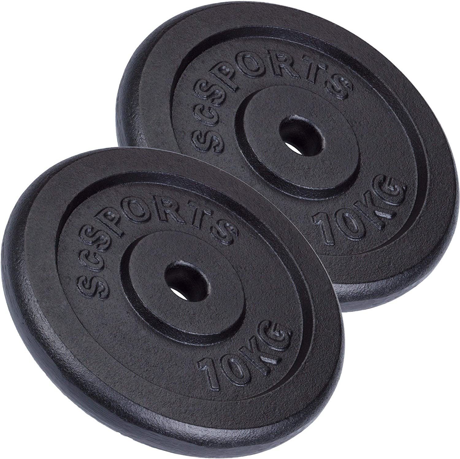 ScSPORTS® Hantelscheiben Set 20 kg 30/31mm Gusseisen Gewichtsscheiben Gewichte, (10002968-tlg)