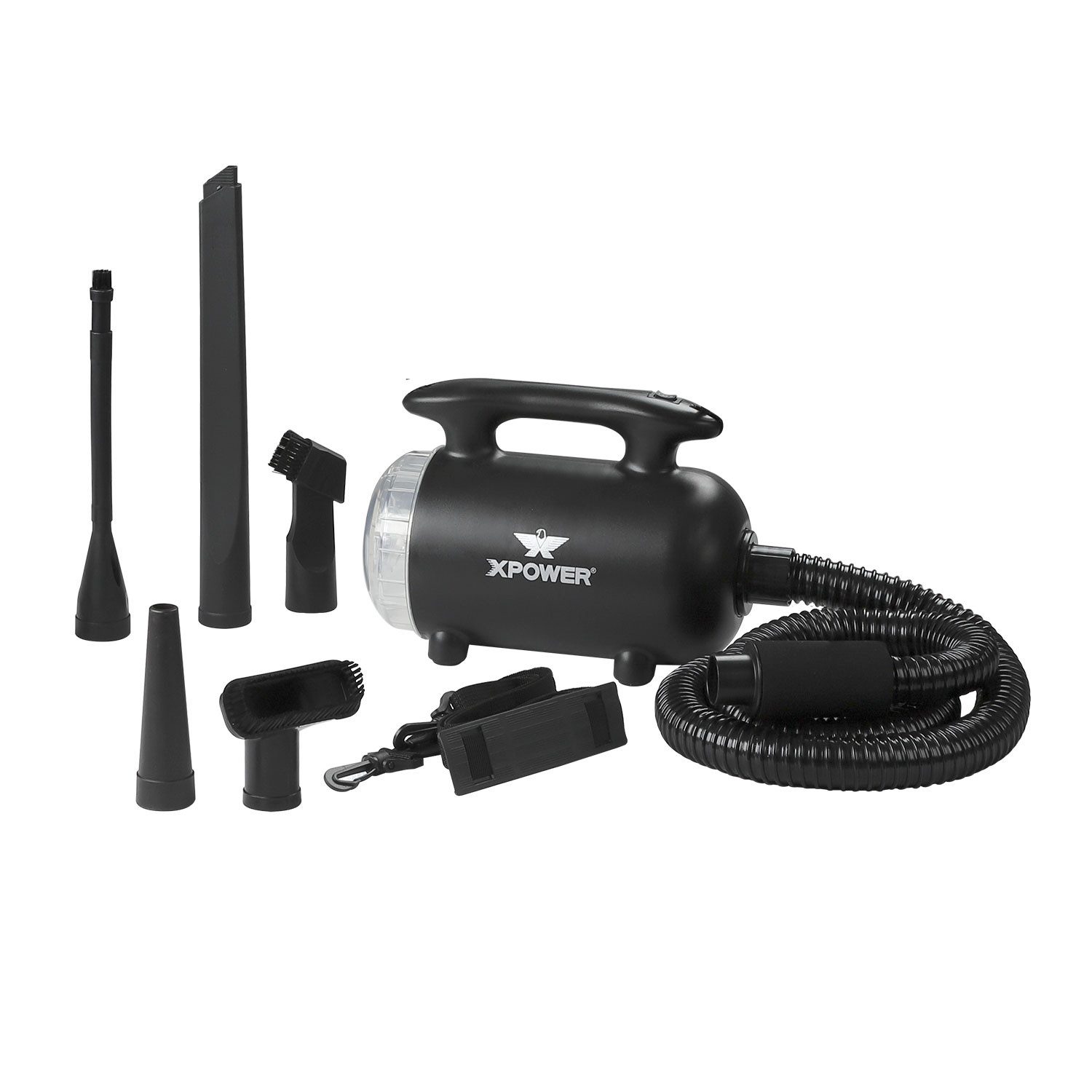XPOWER Bodenstaubsauger Tragbar Luftgebläse 2-in-1 Trockner & Staubsauger Spaltreinigung, 500 W, mit Beutel, starke Macht; Zweigang; Einfach zu bedienen