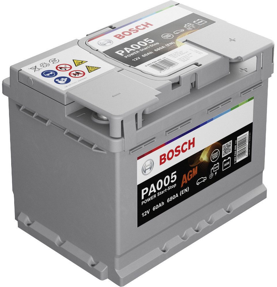 BOSCH Bosch Starterbatterie AGM 60Ah 680A PowerLine Batterie