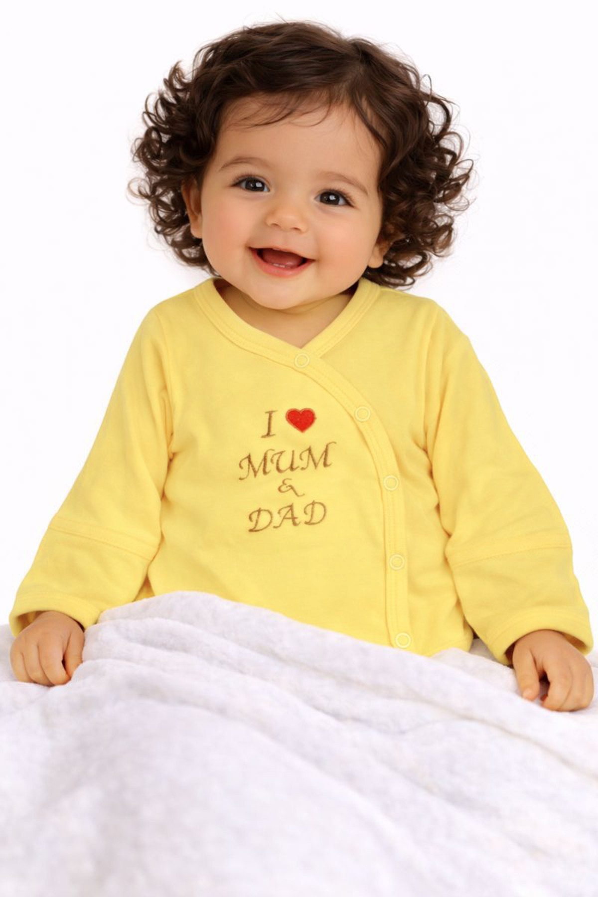 Body Wickelbody mit Kratzschutz Baby Body in Gelb