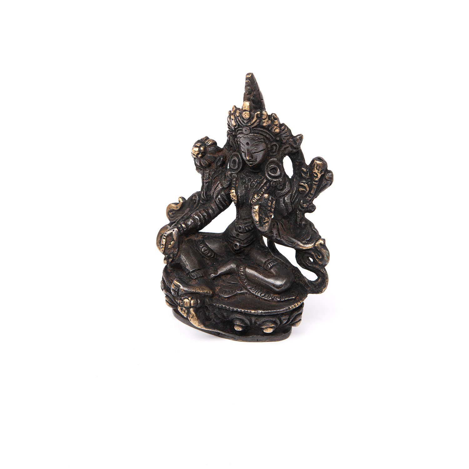 bodhi Dekofigur Figur, Messing, Tara Grüne 10 cm schwarz,