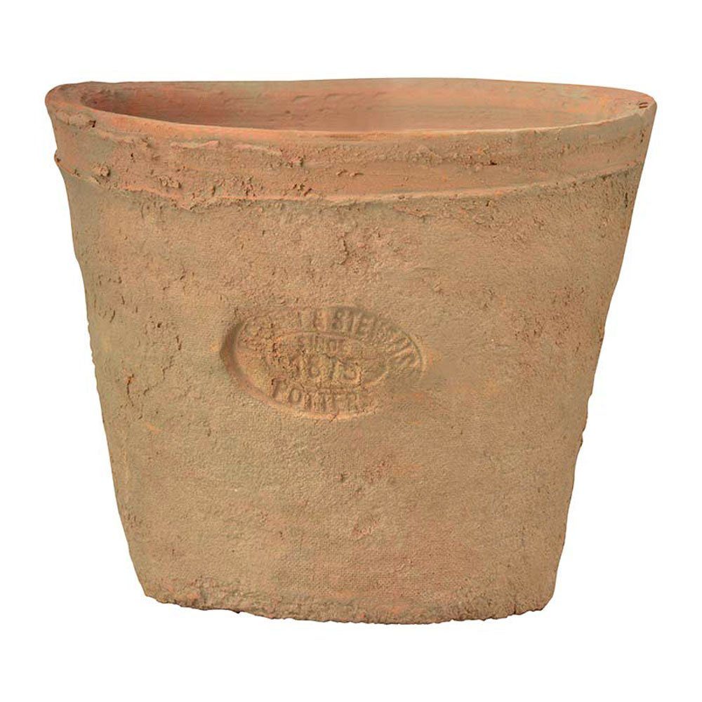 Übertopf 8 cm hoher Aged Terracotta Blumentopf Übertopf Umtopf rund Pflanzen