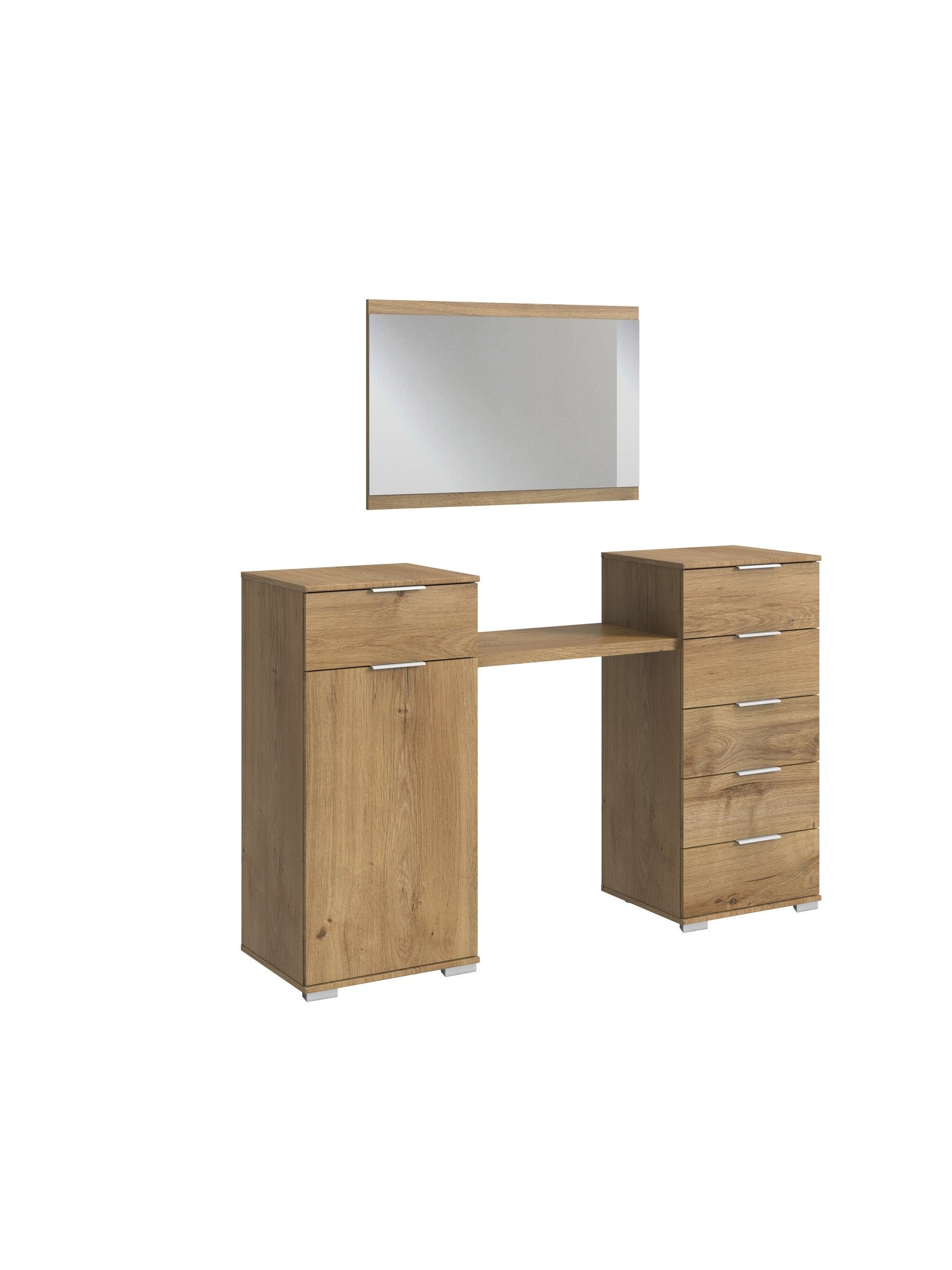 6 in Kommoden Easy cm) Schubladen Plankeneiche freiraum (BxHxT: Plus Tür 165x192x41 einer mit und Schminkschrank