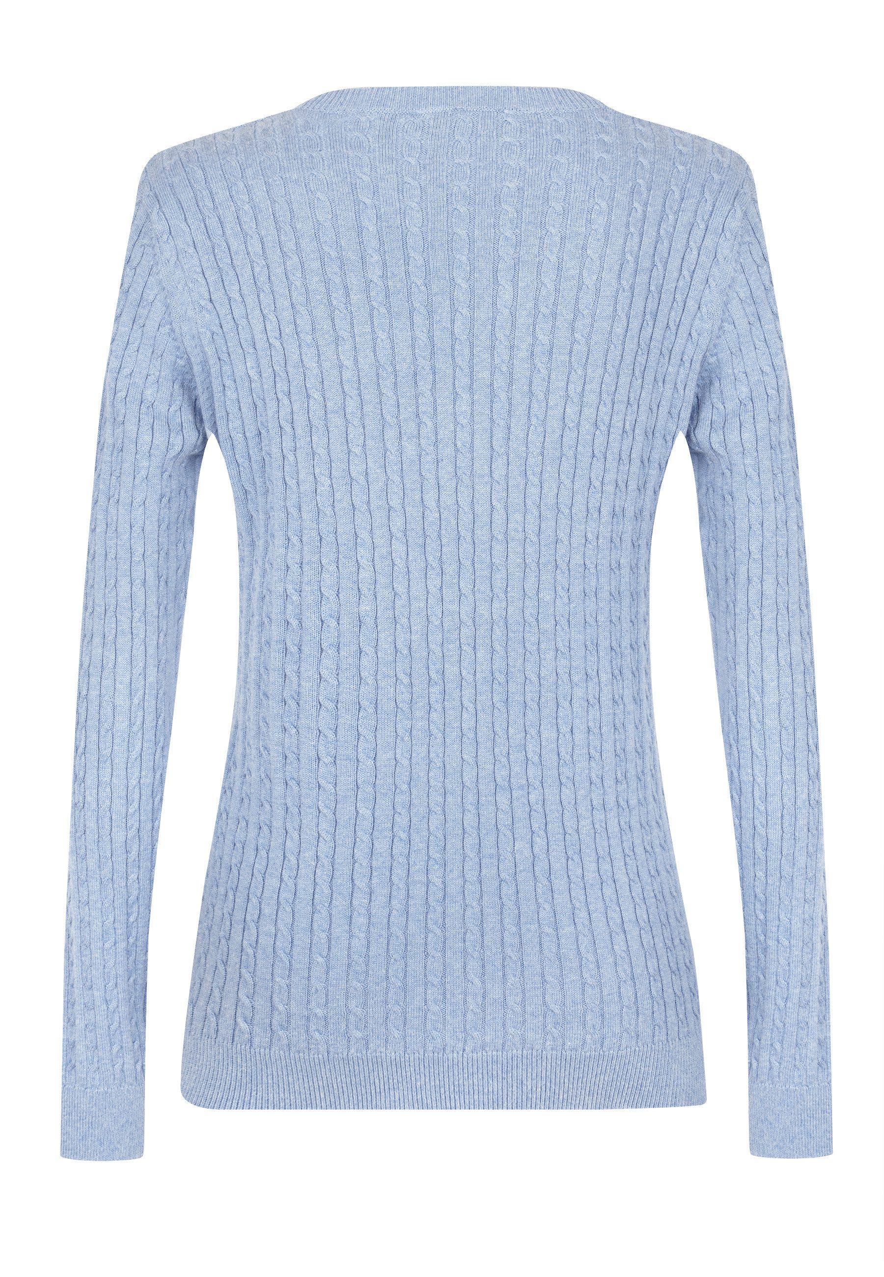 Felix Hardy V-Ausschnitt-Pullover Kabelstrick-Pullover mit V-Ausschnitt