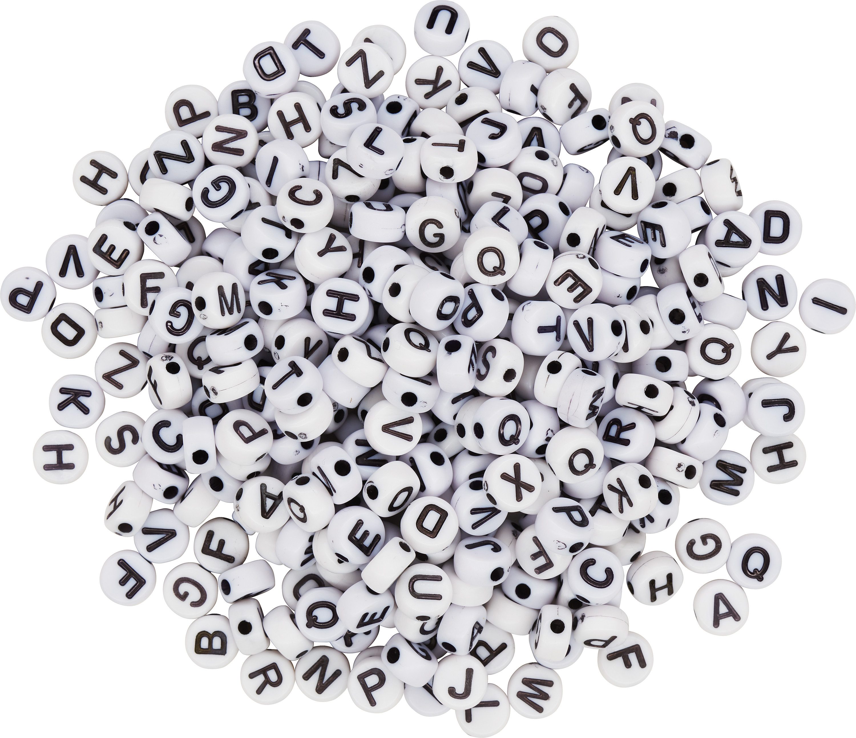 VBS Bastelperlen Weiß, Rund, 7 mm, 35 g