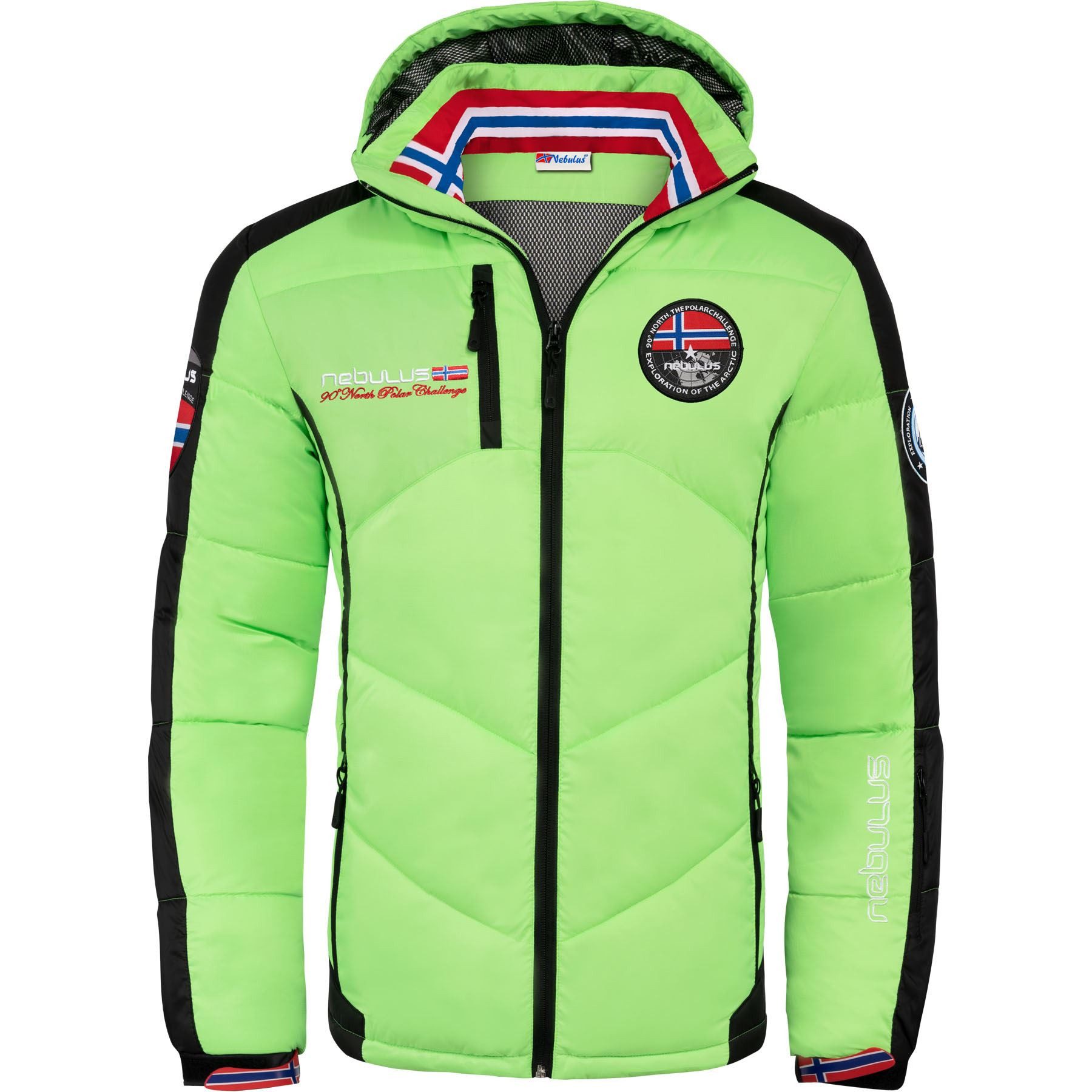 Nebulus Skijacke FORCE, P4966 - Herren, schwarz-lime, L