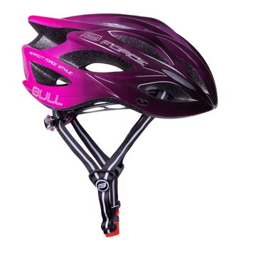 FORCE Fahrradhelm Helm FORCE BULL HUE mattschwarz-pink S-M