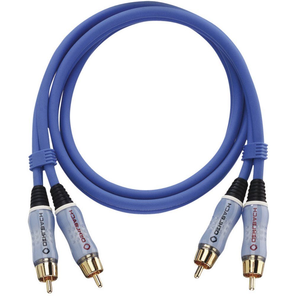 Oehlbach Cinch Audio Anschlusskabel [2x Cinch-Stecker - 2x Cinch-Stecker]  0.50 Audio- & Video-Kabel, (0.50 cm)