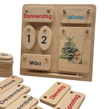 Lernspielzeug Montessori Kinderkalender Lernkalender Interaktiv Jahreszeiten Monat