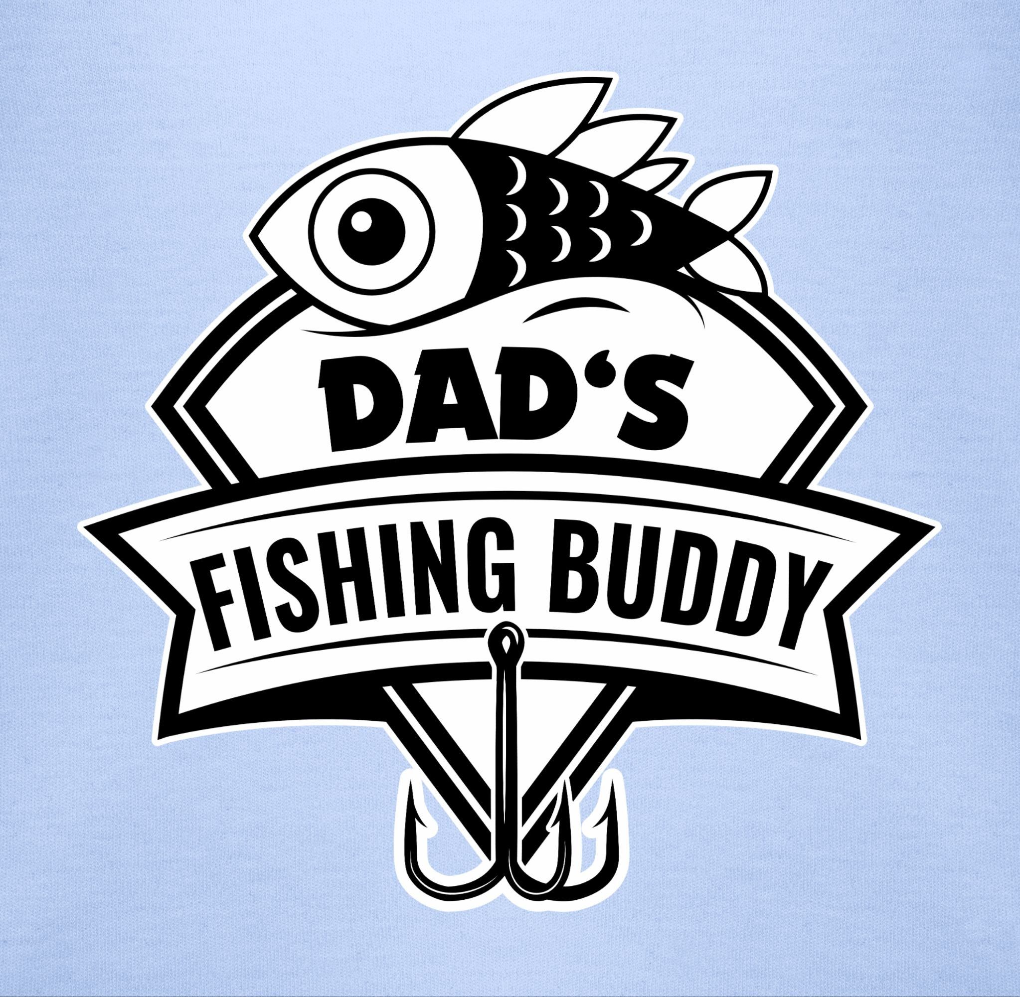 Shirtracer Shirtbody Dad's Babyblau Baby Geschenk fishing Buddy 1 Vatertag