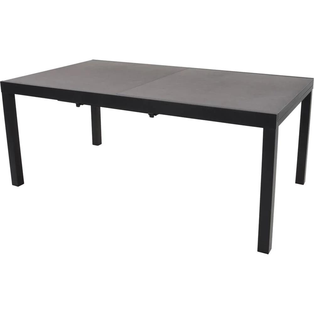 Gartentisch Ausziehtisch Carcassonne Glaskeramik Aluminium Anthrazit