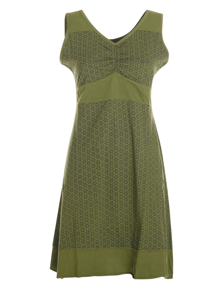 Vishes Tunikakleid Kurzes Blumenkleid Hemdchen Hängerchen ärmellos Elfen, Hippie, Goa Style