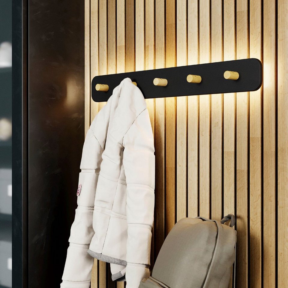 EGLO Deckenleuchte CIVITATE, LED fest integriert, Warmweiß, Deckenleuchte  in schwarz und braun aus Stahl, Holz - 18W - Warmweiß
