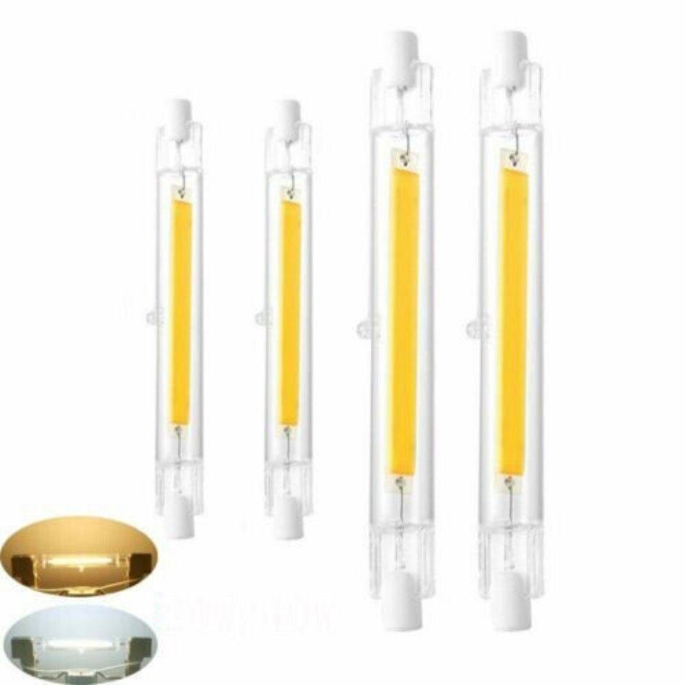 iscooter Flutlichtstrahler R7S COB LED Bulb 15/78/118mm 9/10/20W Halogen Tube Glas Ersetzen Lampe, Halogen, Warmweiß, 2700K-3000K 1000LM-2000LM, 360-Grad-Licht | Flutlichtstrahler