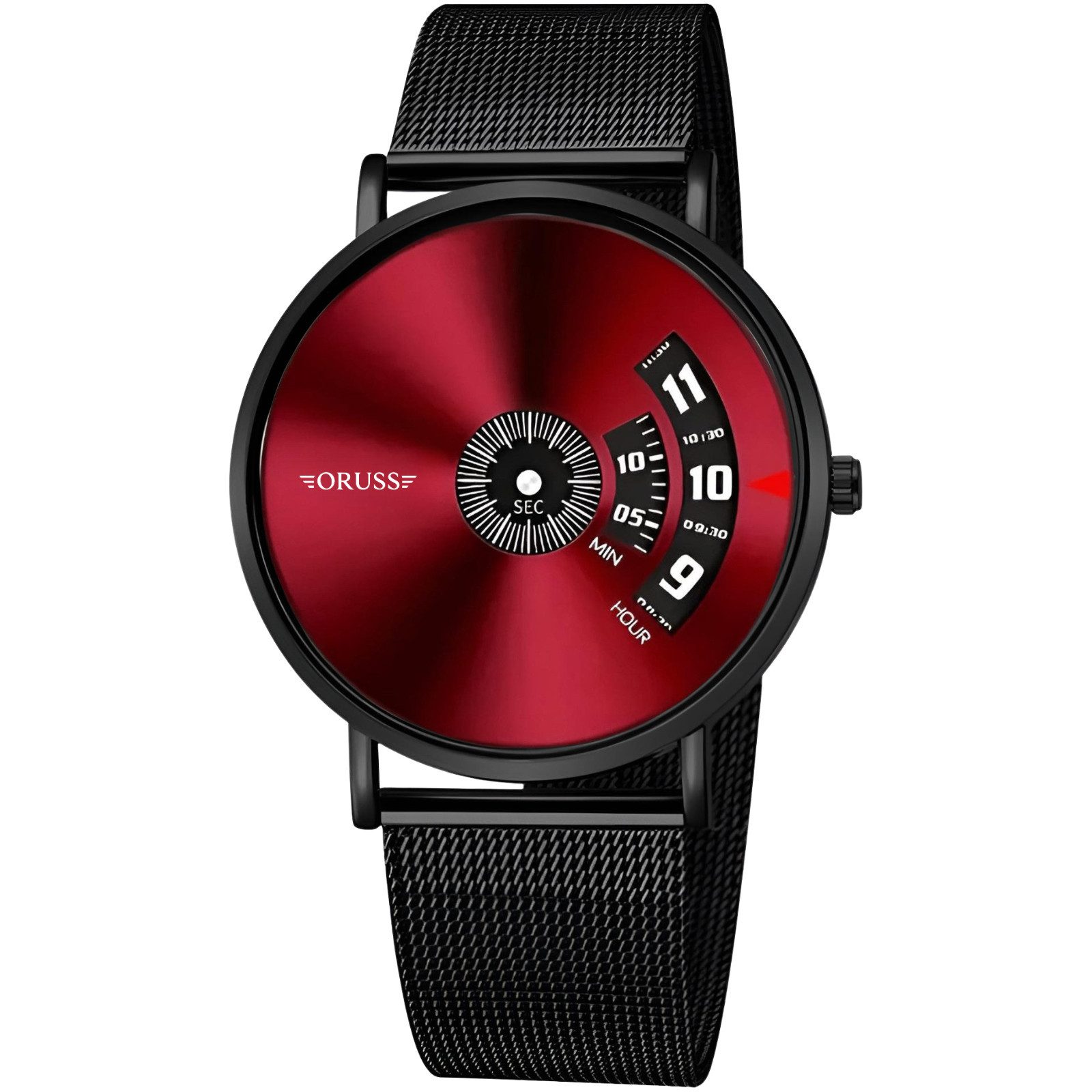 StellarLuma Quarzuhr Herrenuhr Armbanduhr Quarzuhr Edelstahl Mesharmband mit Uhrenkürzer MeshwatchMKX, (Packung, Armbanduhr inklusive Werzeug zur Armbandanpassung), Flache Quarzuhr mit Edelstahl-Mesharmband und Varianten-Zifferblatt