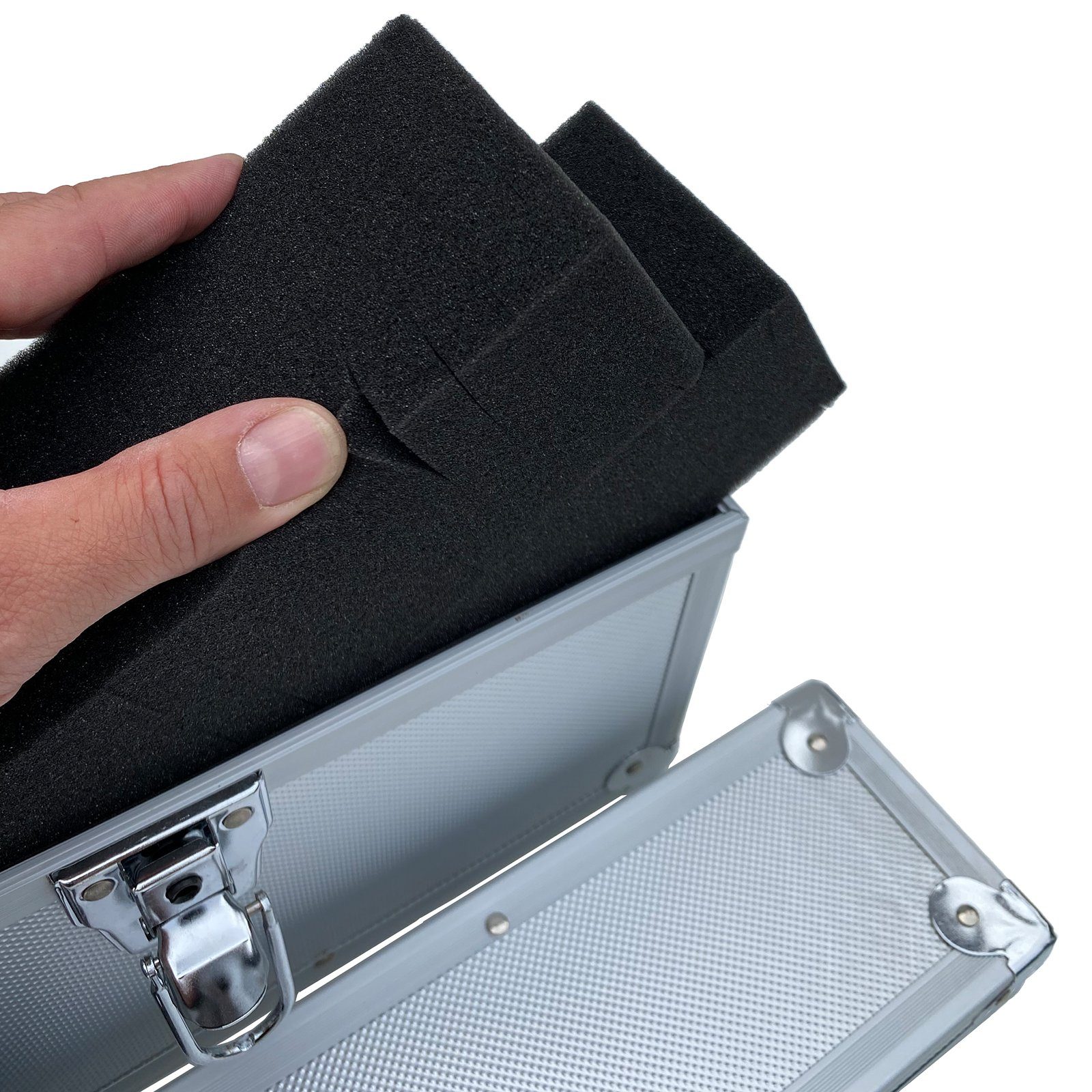 Werkzeugkoffer Deckel Tools ECI (LxBxH) Aluminium Koffer Silber entnehmbar