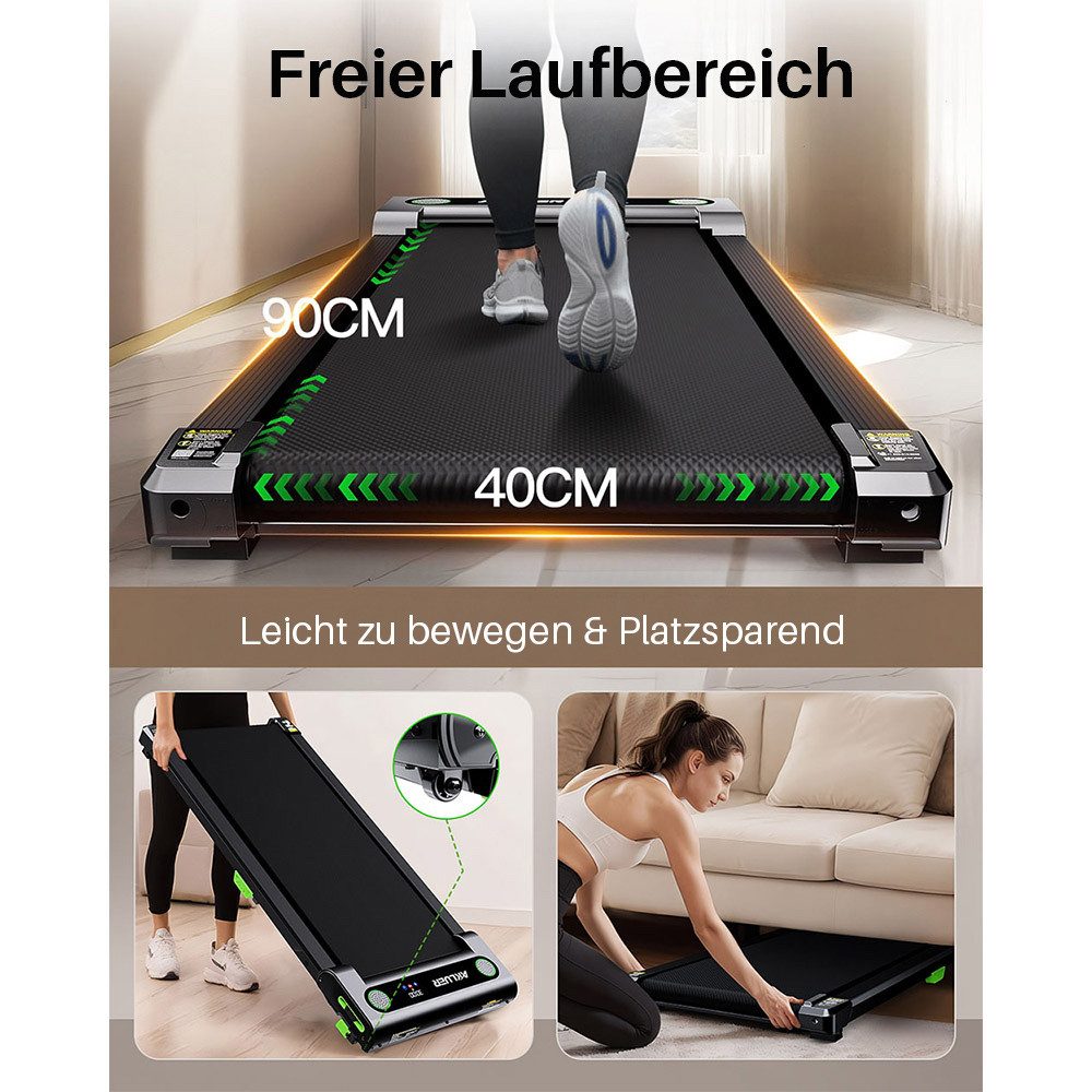 Akluer Laufband Heim-Laufbänder mit Steigung, Walking/Jogging Pad mit LED 1-6KM/H, Laufband mit Fernbedienung für Zuhause & Büro, bis 120 kg