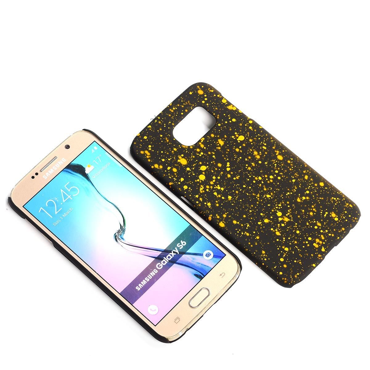 König Design Handyhülle Samsung Galaxy S6, Samsung Galaxy S6 Handyhülle Backcover Schwarz