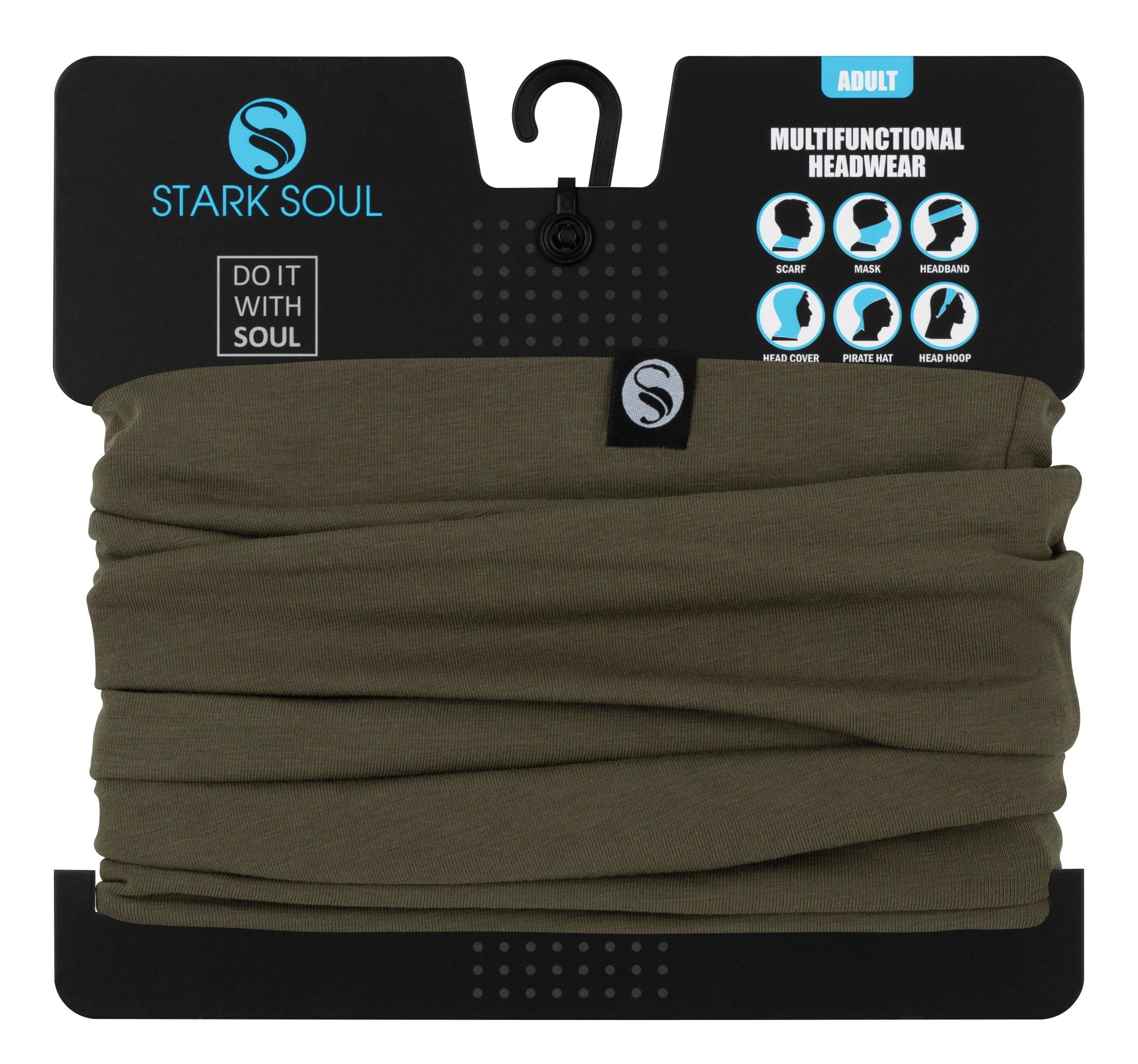 Stark Soul® Multifunktionstuch Unisex, aus angenehmen Khaki Jersey-Material