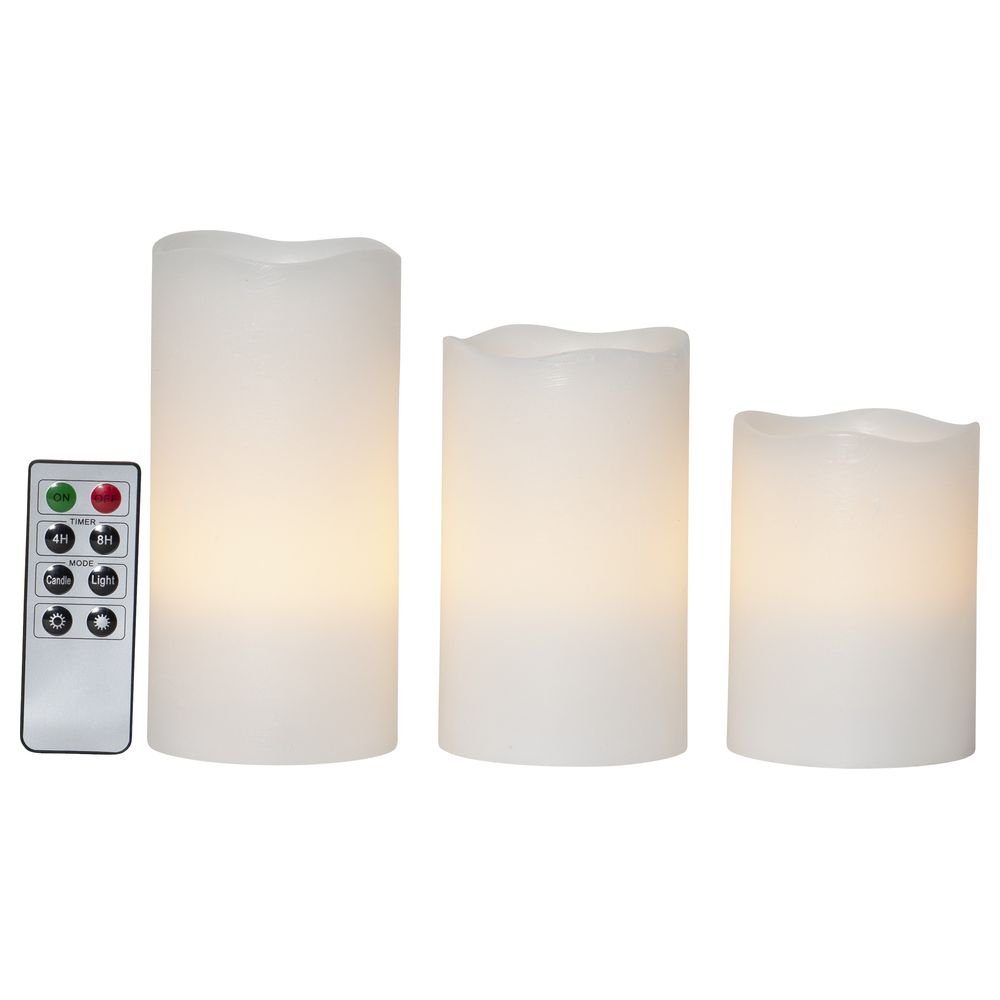 click-licht Tischleuchte LED Wachskerzen verbaut, Weiß keine LED, Kerzen May in fest Angabe, LED enthalten: 3-flammig, warmweiss, Leuchtmittel Ja