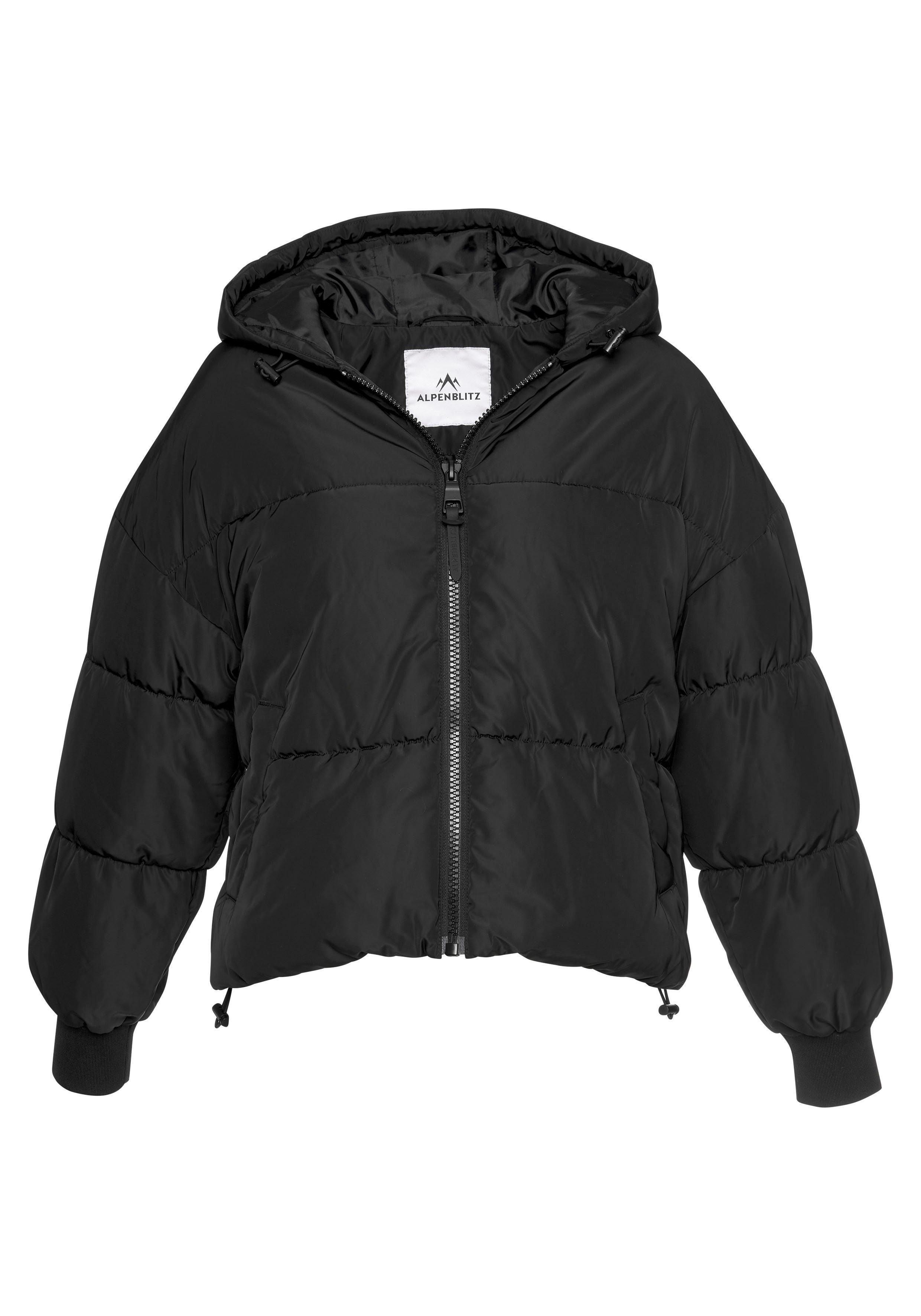 ALPENBLITZ Steppjacke Gifu in Schnitt schwarz Puffer-oversized