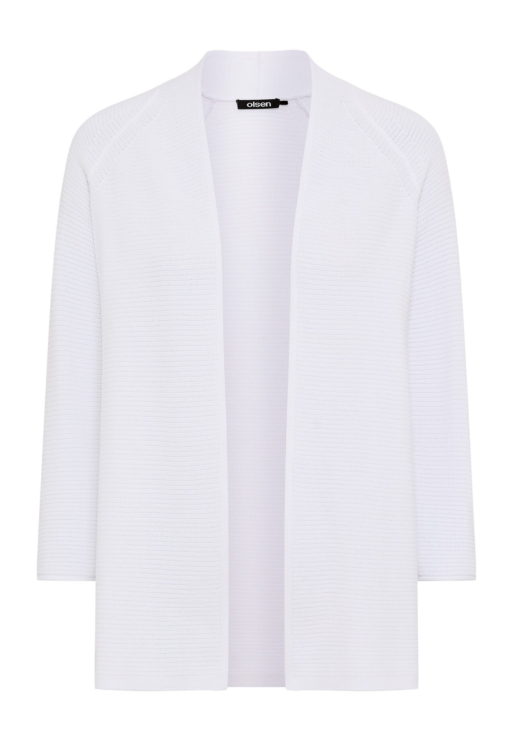 Olsen Cardigan Cardigan mit Schalkragen und 3/4-Raglanärmeln mit Schalkragen