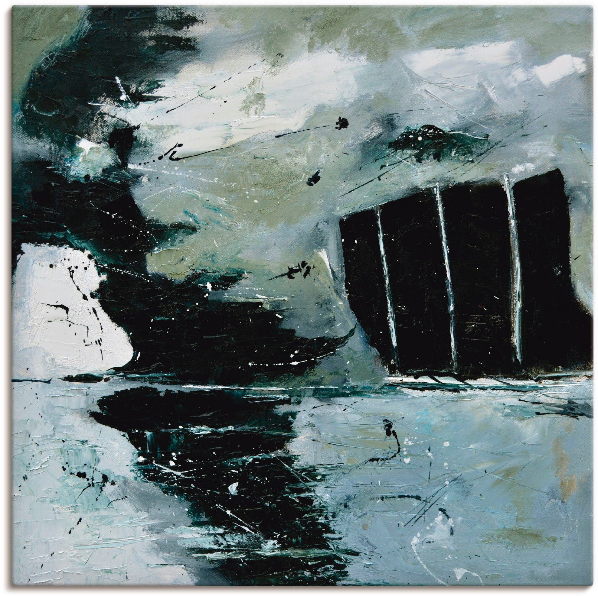 Artland Leinwandbild Abstrakt XVI, Gegenstandslos (1 St), auf Holzrahmen gespannt