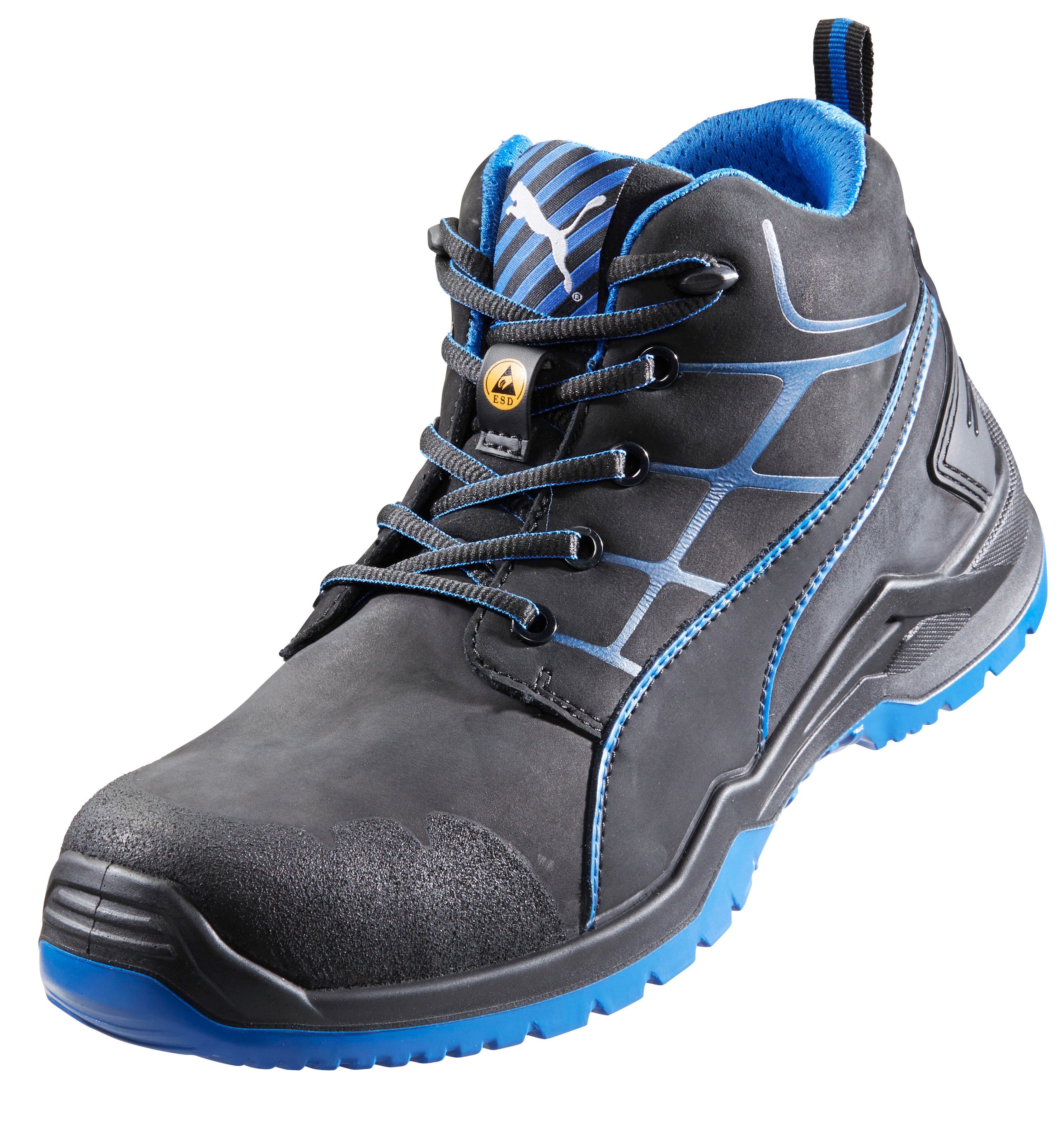 [Herbst-/Winterschlussverkauf] S3 Sicherheitsschuh Safety Mid Blue Sicherheitsklasse Krypton PUMA