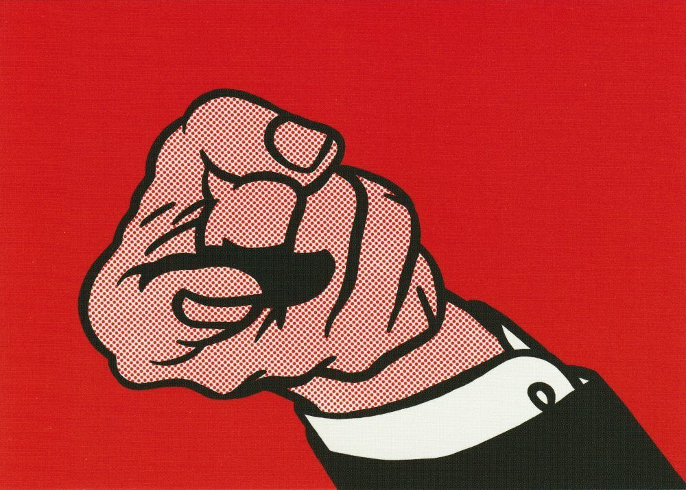 Postkarte Kunstkarte Roy Lichtenstein "Finger Pointing"