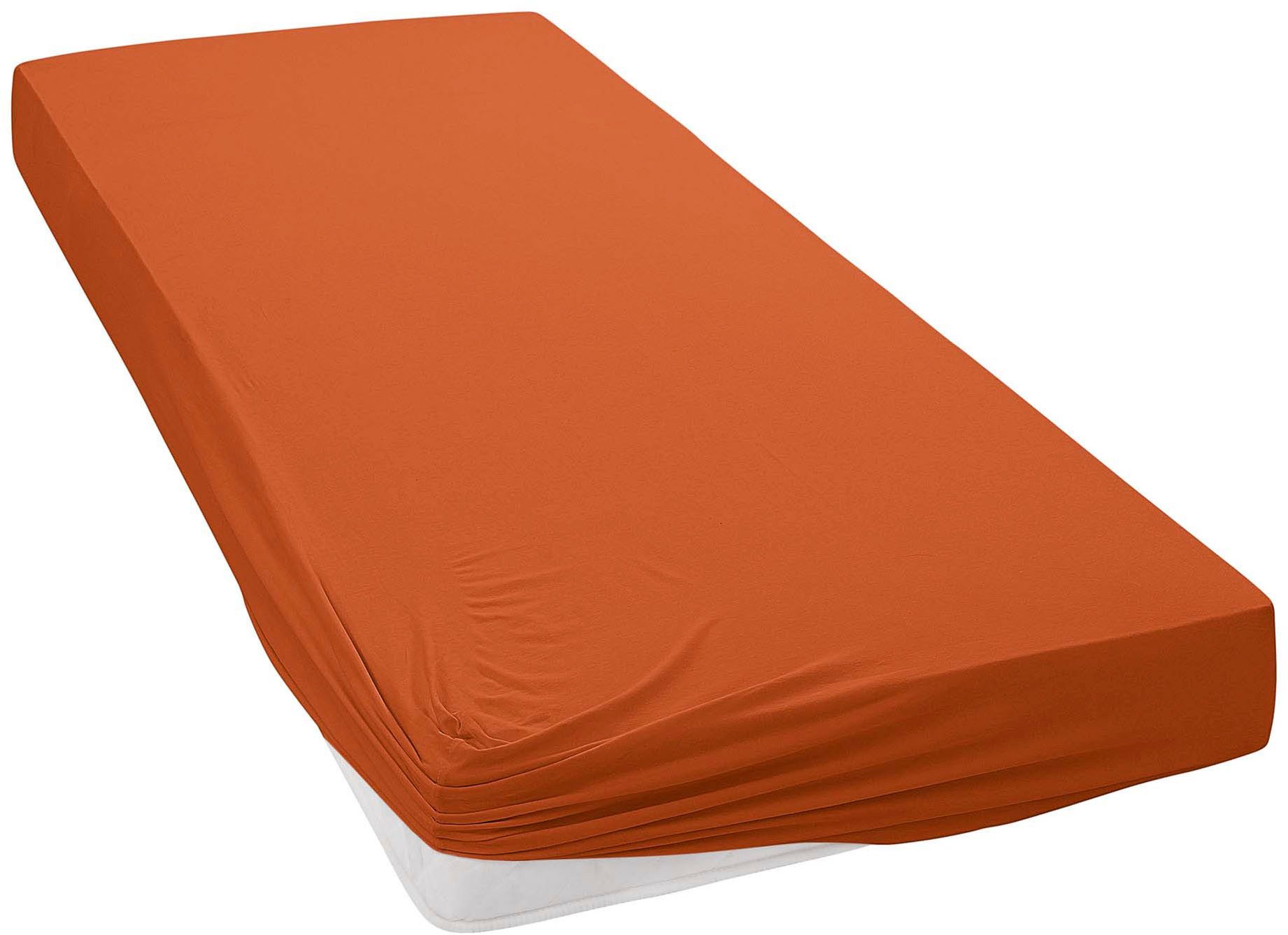 Janine Spannbettlaken ELASTIC 5002, Jersey-Elasthan, Gummizug: rundum, (1 Stück), für Matratzen bis 35 cm Höhe, 95% Baumwolle, hochwertig, langlebig