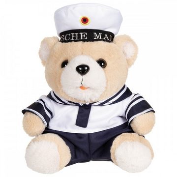 MFH Kuscheltier Teddybär, Marine, mit Anzug und Kappe, ca. 28 cm
