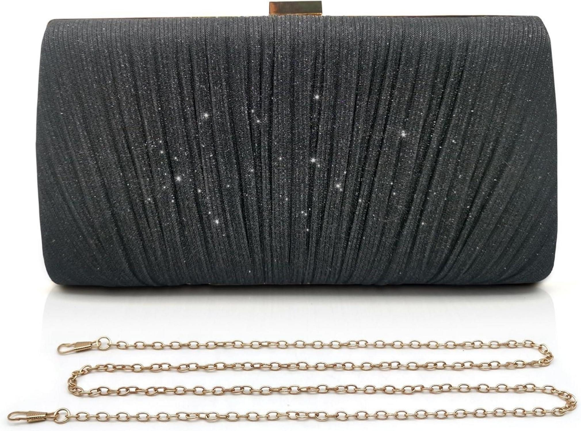 Clutch Damen Clutch Glitzer Abendtasche Elegante Handtasche Umhängetasche für