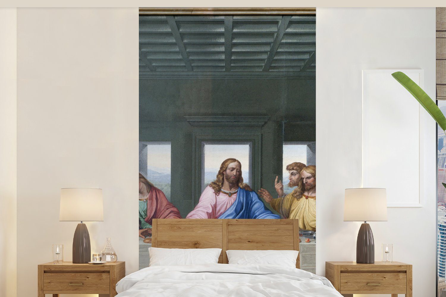 MuchoWow Fototapete Das letzte Abendmahl Fototapete (2 für da bedruckt, - Vinci, Schlafzimmer Matt, Küche, Wohnzimmer St), Vliestapete Leonardo