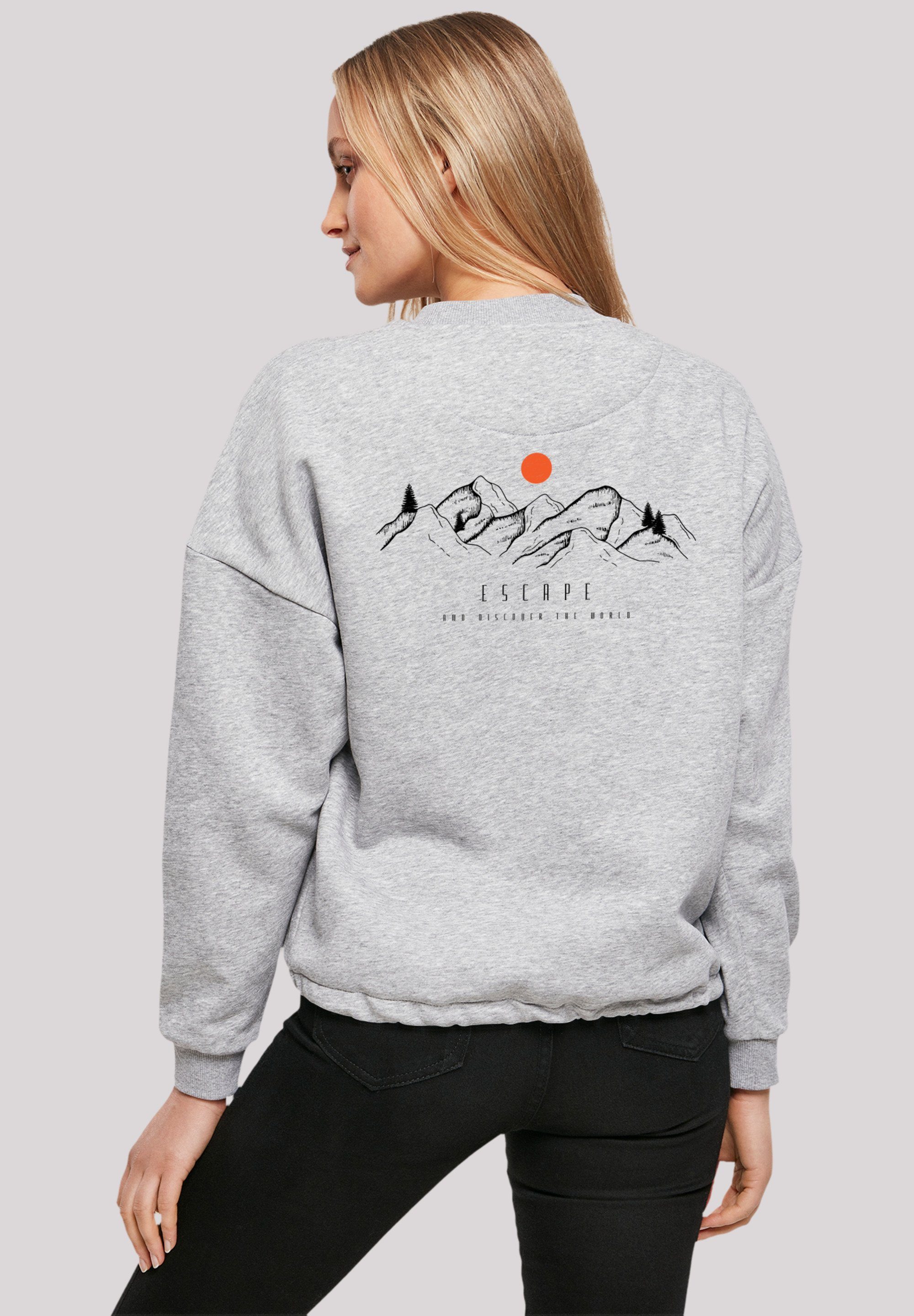 F4NT4STIC Sweatshirt Discover the world Print heather grey