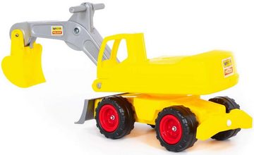 WADER QUALITY TOYS Spielzeug-Aufsitzbagger MEGA-Bagger Sitzbagger bis 80 kg 84 cm
