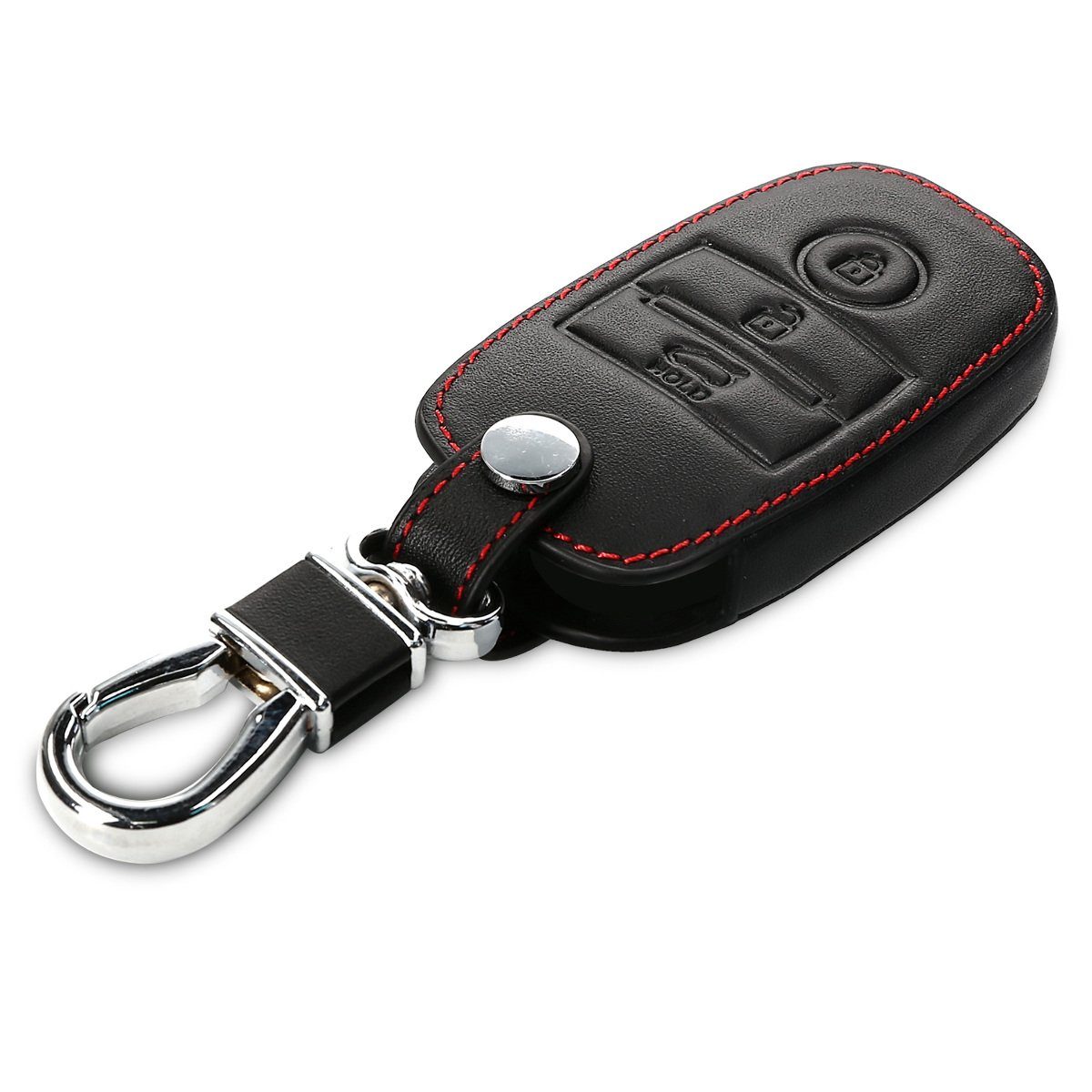 Case Cover Schlüssel für Schlüsseltasche kwmobile Kunstleder Autoschlüssel, Smartkey Schlüsselhülle Kia Autoschlüssel Hülle 3-Tasten