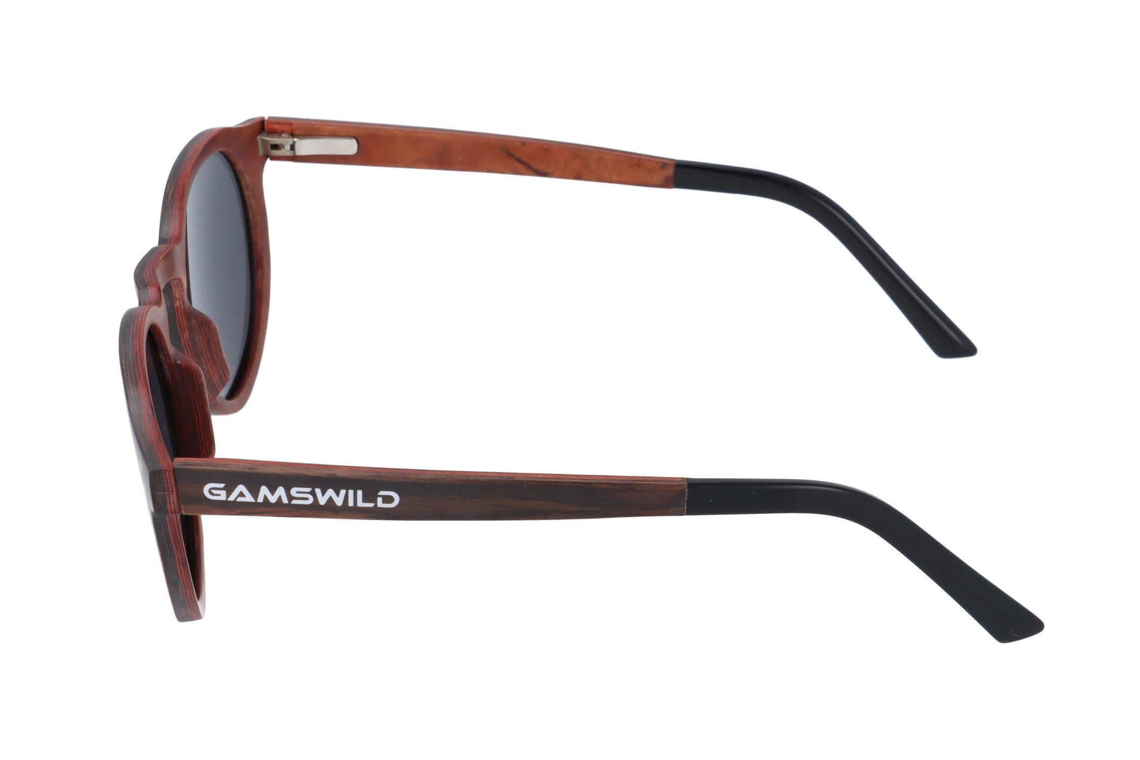 Gamswild Gläser Damen Sonnenbrille polarisierte grau GAMSSTYLE Holzbrille in Unisex, G15 braun, & Herren WM0014