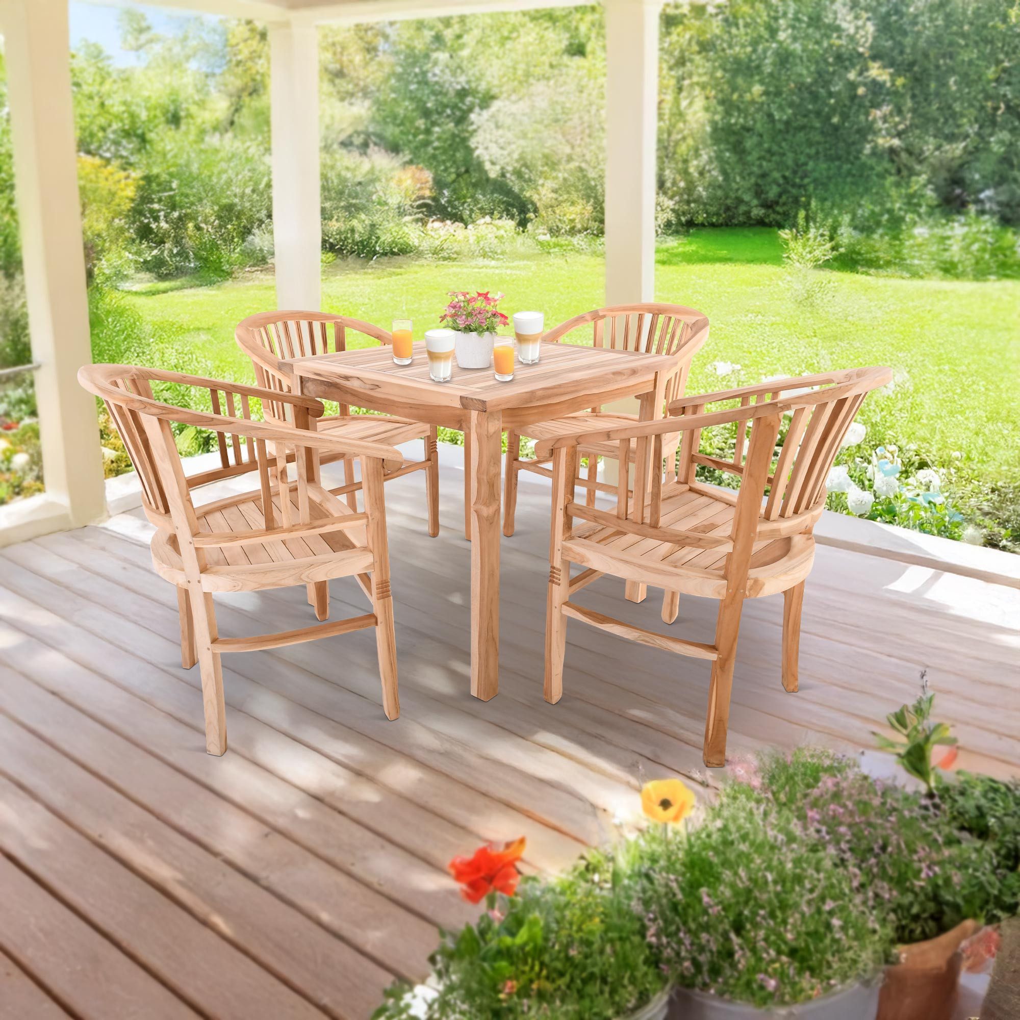 Raburg Gartentisch Esstisch Teakholz, wetterfestes Teak, günstig online kaufen