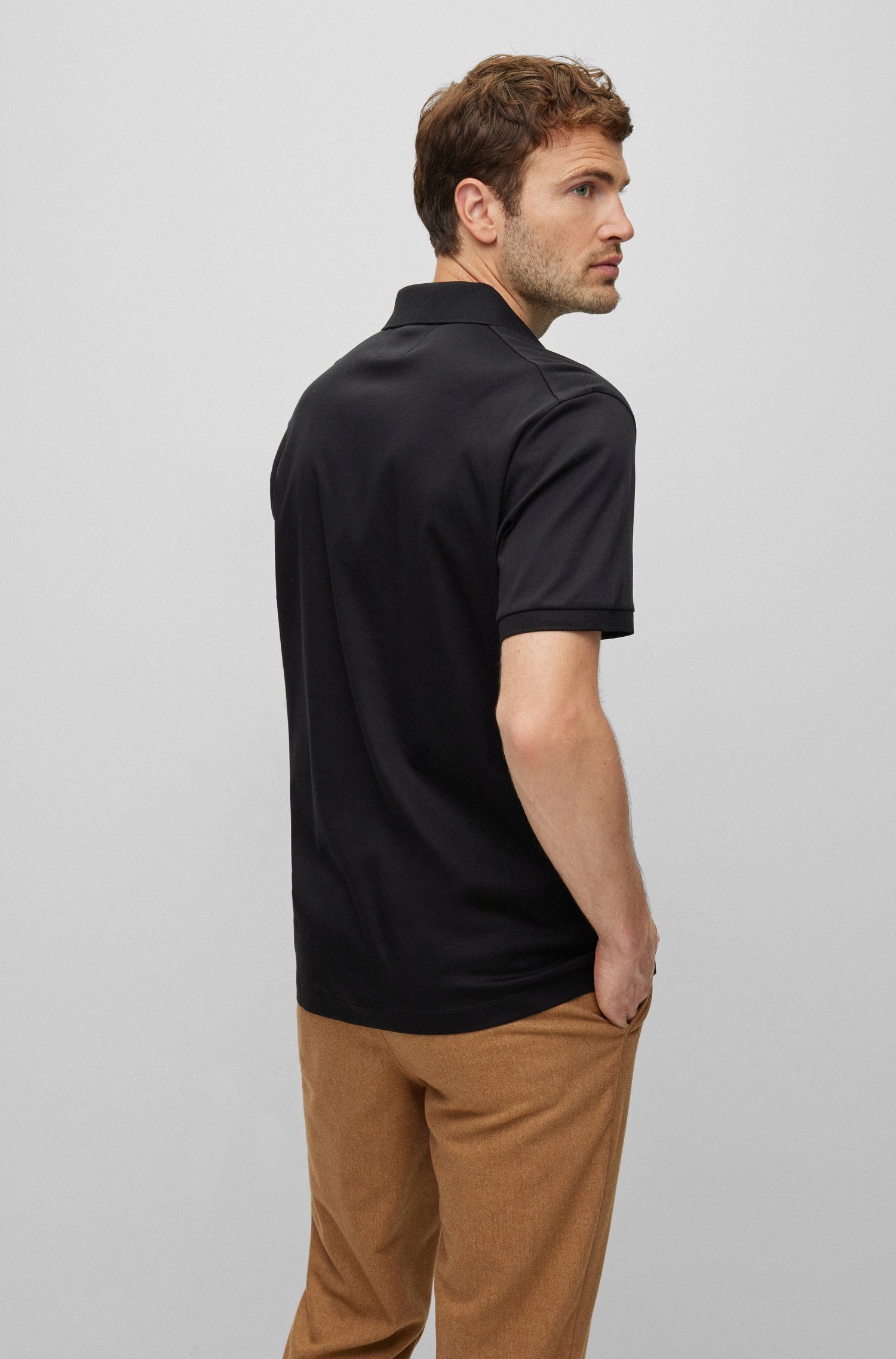 Schwarz (001) (1-tlg) T-Perry Poloshirt BOSS